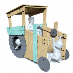 Le tracteur - vue de face - structure de jeu extérieur - Ouno by Proludic